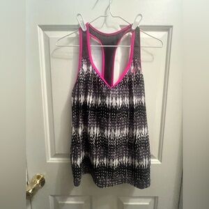 ZeroXposur Pink and Black Sleeveless Racerback Tank